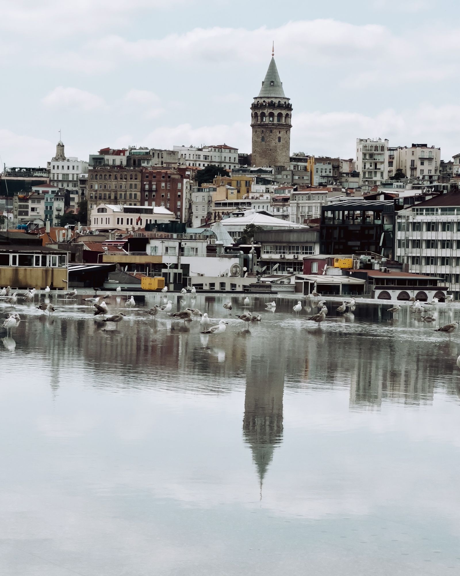 İstanbul sahili ve Galata Kulesi
